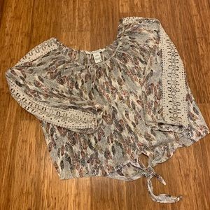 American Rag Feather Print Top